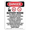 Signmission Safety Sign, OSHA Danger, 18" Height, Battery Room This, Portrait OS-DS-D-1218-V-1842